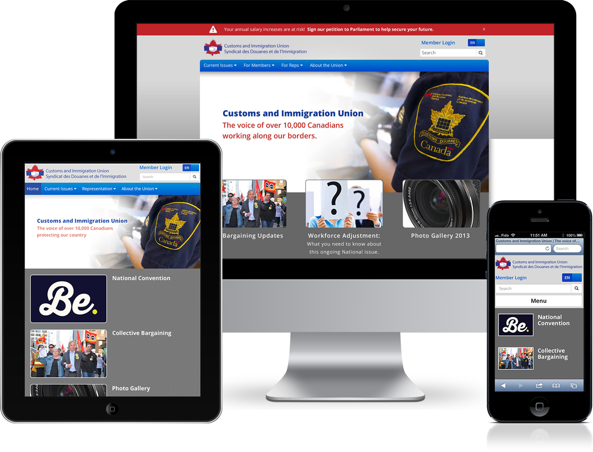 Customs and Immigration Union Web Design